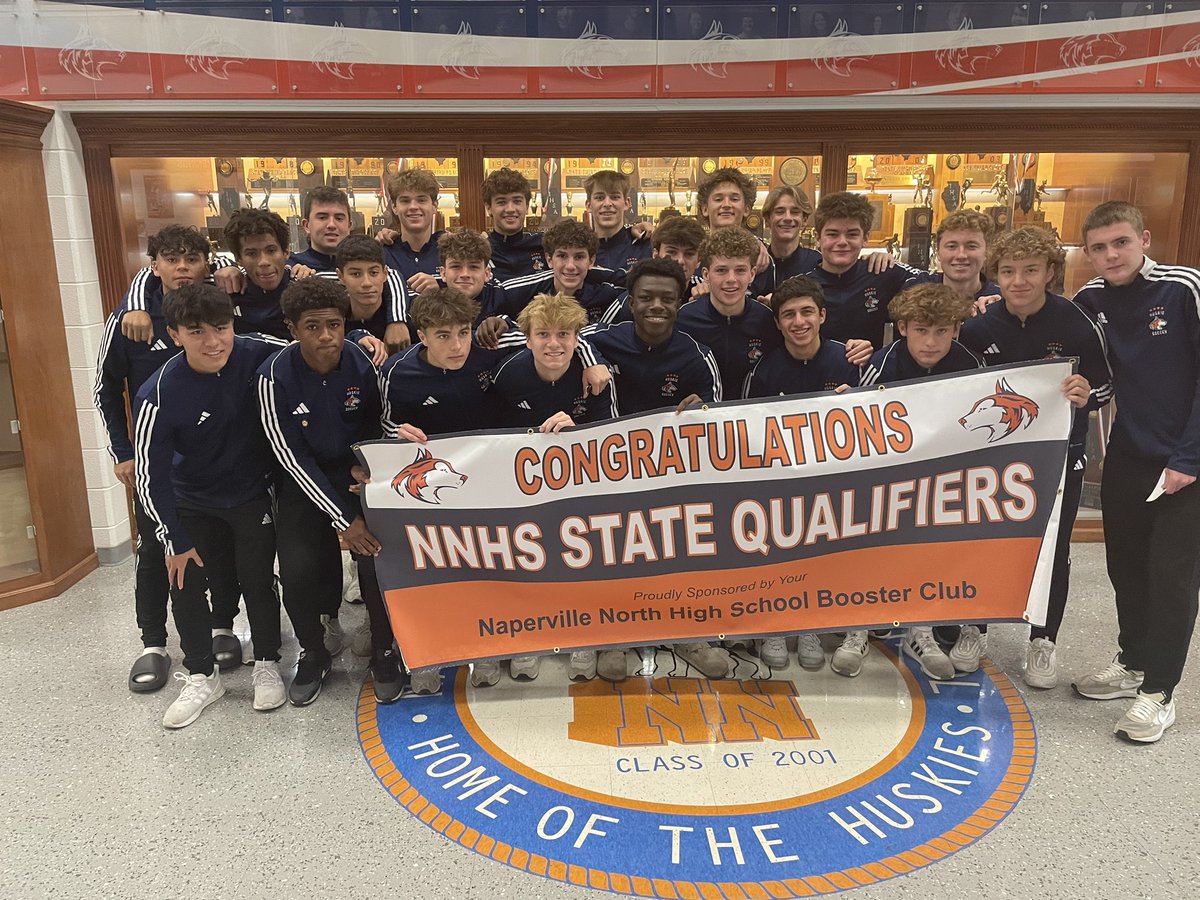 NNHS_Athletics_'s tweet image. Great weekend for Huskie Athletics!!  Here is the boys soccer team as the head to the Final Four and try and grab another state championship!  Keep it rolling boys!  #driventowin