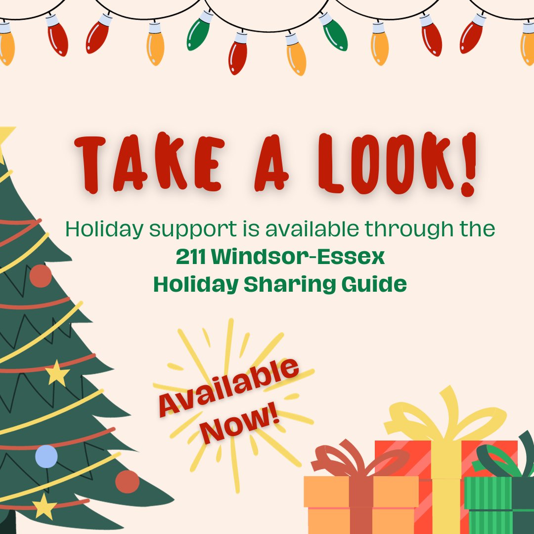 Holiday supports are available but it's important to seek assistance ASAP - Programs and registration lists fill up quickly.
Connect with 211 TODAY to find the Holiday supports you need.

#helpstartshere #fooddrive #toydrive #holidaymeals