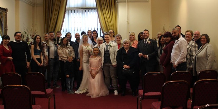 CMW_JUL's tweet photo. Still can’t believe I’m a WIFE! 💍💒🧡 @molly_wilcock https://t.co/J3XmPWvrAA