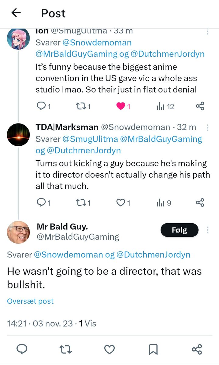 Snowdemoman's tweet photo. @SmugUlitma @MrBaldGuyGaming @DutchmenJordyn Poor guy is so scared he cut you out of the tags too. https://t.co/2wd4DbdjTs