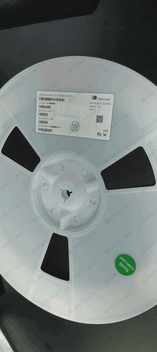 seektronics's tweet image. Today&apos;s delivery:WM8960CGEFLRV

Inquiry: sales@seektronics.com
Find more: seektronics.com
=======
#CirrusLogic
#components
#semiconductor
#semiconductors
#powerelectronics
#chipshortage
#electronics
#powersupply
#mcu
#mosfet
#igbt
#electroniccomponents