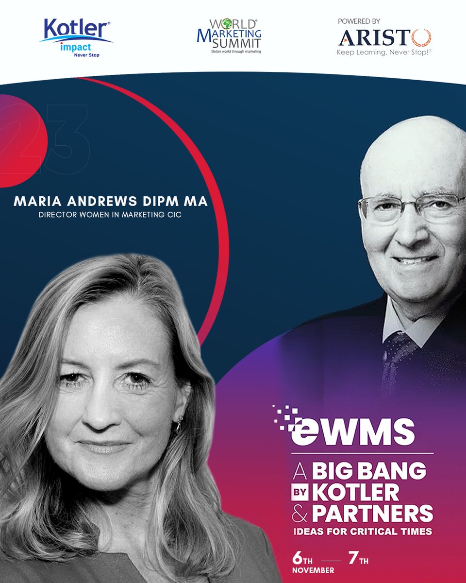 Thank you for hosting and representing the <a href="/WomeninMarketin/">Women In Marketing</a> presentation <a href="/Maria12Andrews/">Maria Andrews</a> featuring  our chosen global representative sharing wisdom on #Marketing 5.0 #Inclusion and Marketing Innovation #Flexibleworking and Talent and #Womeninsports