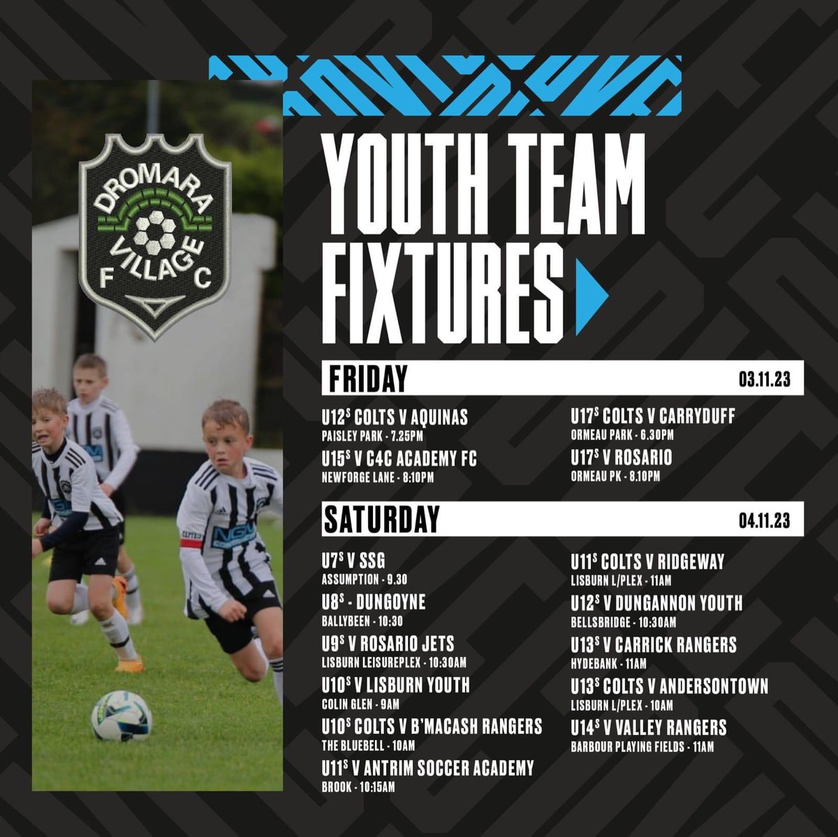 A great weekend of football for our youth teams. 

#uppaweevillage

🖤🤍DVFC🖤🤍