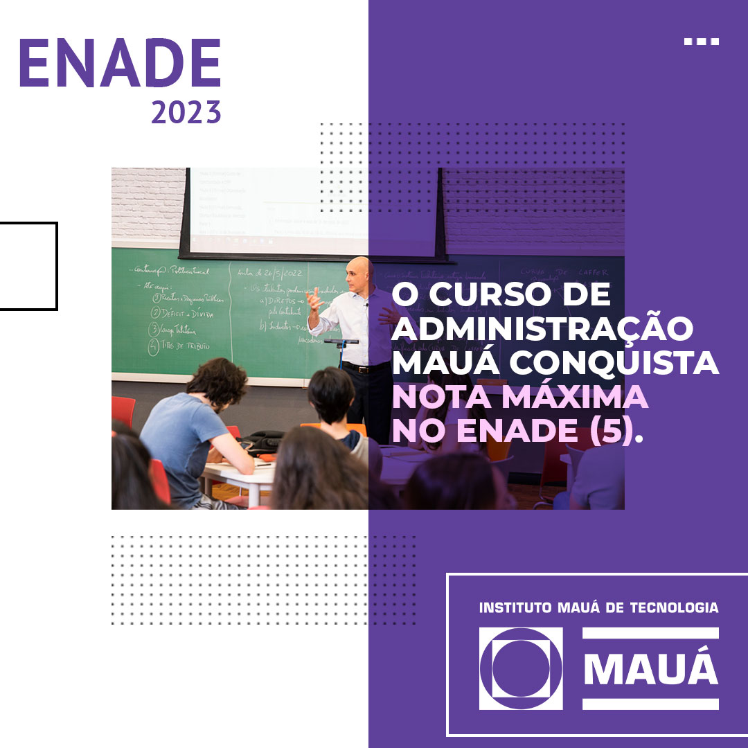 InfoMaua's tweet photo. O curso de Administração do IMT consagrou-se como um dos melhores do País! No ENADE 2023, obteve nota máxima (5).
O nosso muito obrigado e cumprimentos aos alunos e professores que se dedicaram à avaliação. 🏆
#ENADE2023 #AdministracaoMaua #orgulhodeserMaua https://t.co/dnkqjbkiFp