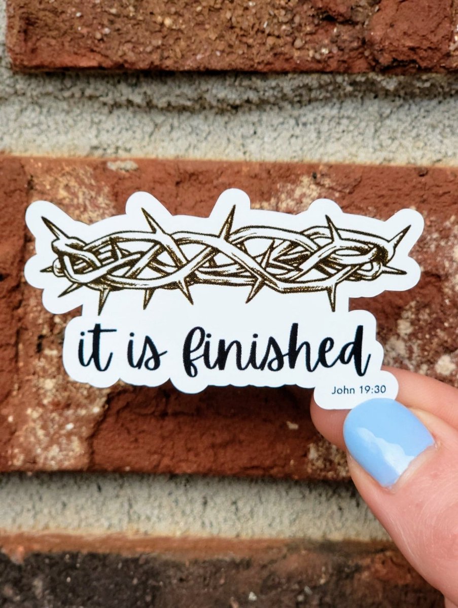 Today's Spotlight..It is Finished Sticker! 

Order yours today! 
Newhearttreasures.com