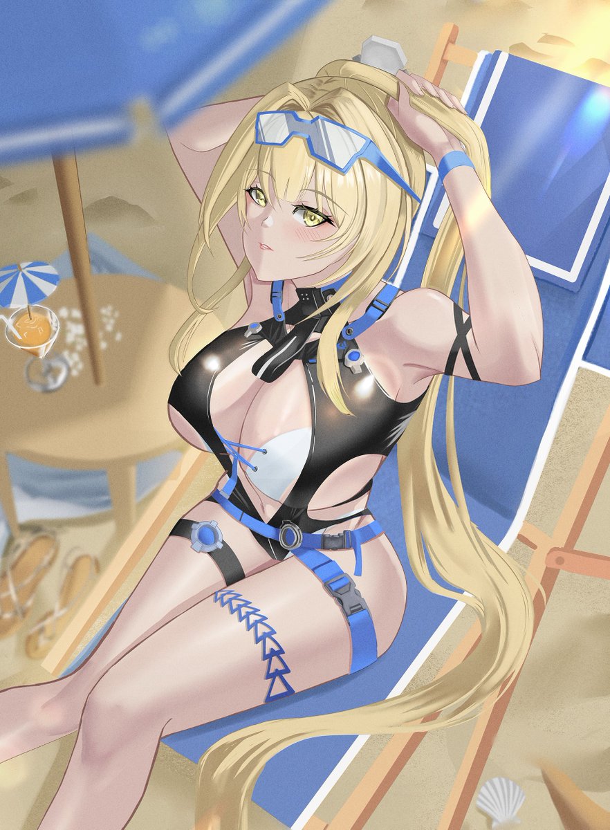 stungman's tweet photo. Bianca on the beach 2 🏖📷 
.
Commission by
@/Mfbtec456
#punishinggrayraven #PGR #パニグレ #战双帕弥什 https://t.co/4uBfk9DNcP
