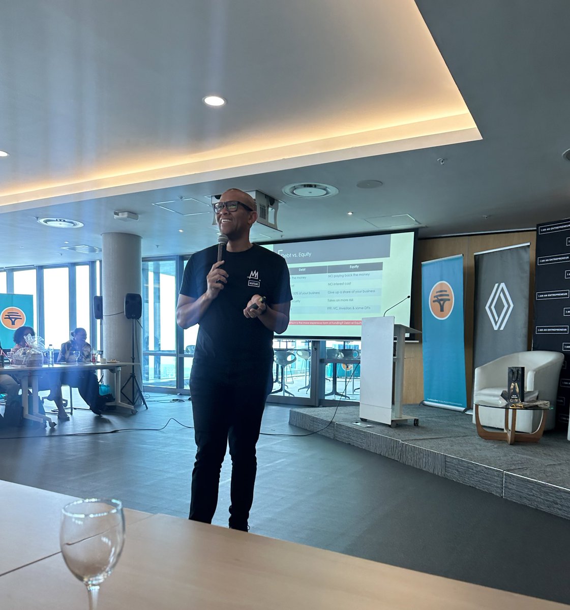 Renault_SA's tweet photo. @Andile_Khumalo : โDebt is better.
You donโt have to give up a share of the equity. Business is long term, you do not know what the value of your business could be.โ
#RenaultDrivingEntrepreneurs #RenaultxIAAE #IAAESummit https://t.co/Q3Mbiz7HvY