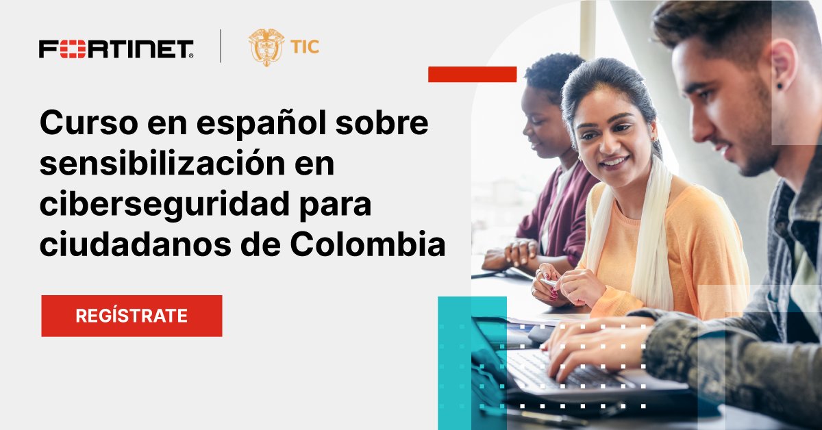 juankpuentes's tweet photo. ¡Atención Colombia 🇨🇴!

Junto al @Ministerio_TIC estamos promoviendo este curso gratuito y en español para ciudadanos de Colombia que buscan estar mejor preparados ante los riesgos digitales

🧑‍💻 Más información sobre los requisitos de inscripción: https://t.co/fzFAzn0OJB https://t.co/9pSGkcppBX