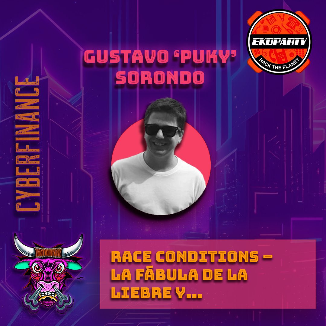 A las 10:45 estaré presentando en el space de <a href="/CyberFinanceAR/">CyberFinance</a> (Sala C2) en <a href="/ekoparty/">Ekoparty | Hacking everything</a>. Los espero!! 🎉🎉

#ekoparty2023 <a href="/cintainfinita/">Cinta Infinita</a>