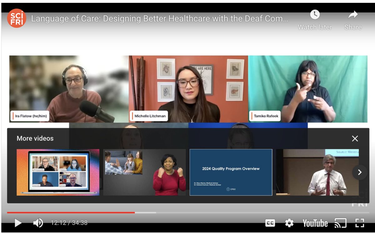 It's great to hear <a href="/MichLitch/">Michelle Litchman, PhD, FNP</a> <a href="/uofunursing/">U of Utah Nursing</a> <a href="/UofUHealth/">University of Utah Health</a> and Tamiko Rafeek explaining their important work improving health care for the Deaf community with <a href="/iraflatow/">Ira Flatow</a> <a href="/scifri/">Science Friday</a>! sciencefriday.com/segments/deaf-… Don't miss Language of Care, a short film on the research youtube.com/watch?v=YoSk7X…