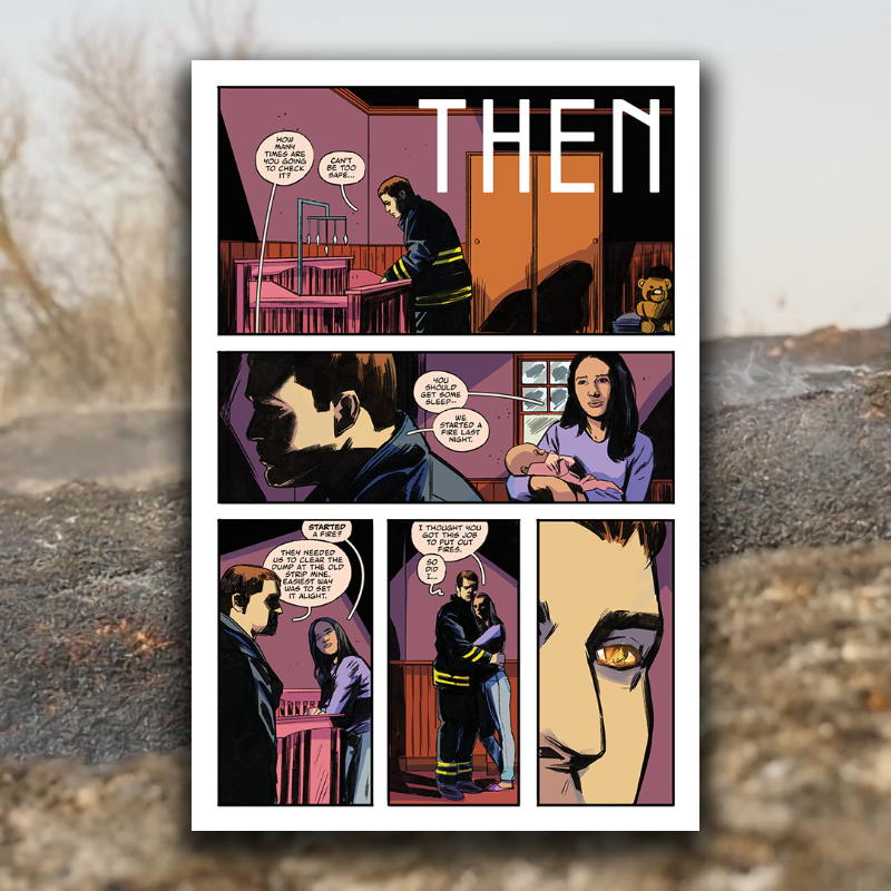 boomstudios's tweet photo. Here's your first look of 𝙎𝙇𝙊𝙒 𝘽𝙐𝙍𝙉 #2, the sizzling crime story from writer @olliemasters, artist @PierL_Minotti, colorist @AlexSant88, and letterer @HassanOE! FOC'ing THIS WEEKEND and blazing into comic book shops November 29th!

DIAMOND CODE: SEP230099