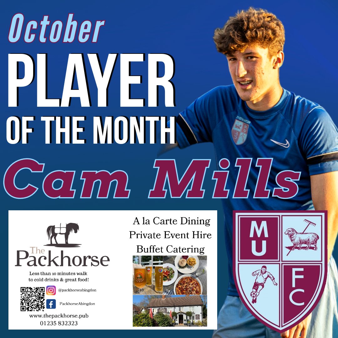 Your Miltonian October Player Of The Month is <a href="/millzy1214/">cameron mills</a>.
With 4 goals in 5 games, Cam was on fire in October. 🔥⚽️

Well done, Cam.

#UTM