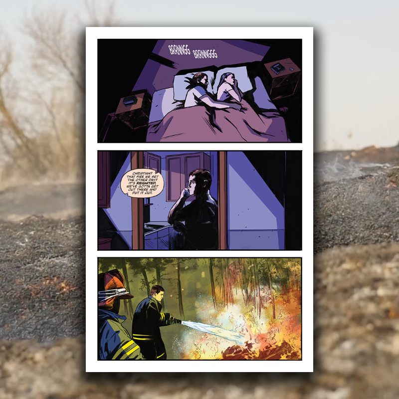 boomstudios's tweet photo. Here's your first look of 𝙎𝙇𝙊𝙒 𝘽𝙐𝙍𝙉 #2, the sizzling crime story from writer @olliemasters, artist @PierL_Minotti, colorist @AlexSant88, and letterer @HassanOE! FOC'ing THIS WEEKEND and blazing into comic book shops November 29th!

DIAMOND CODE: SEP230099