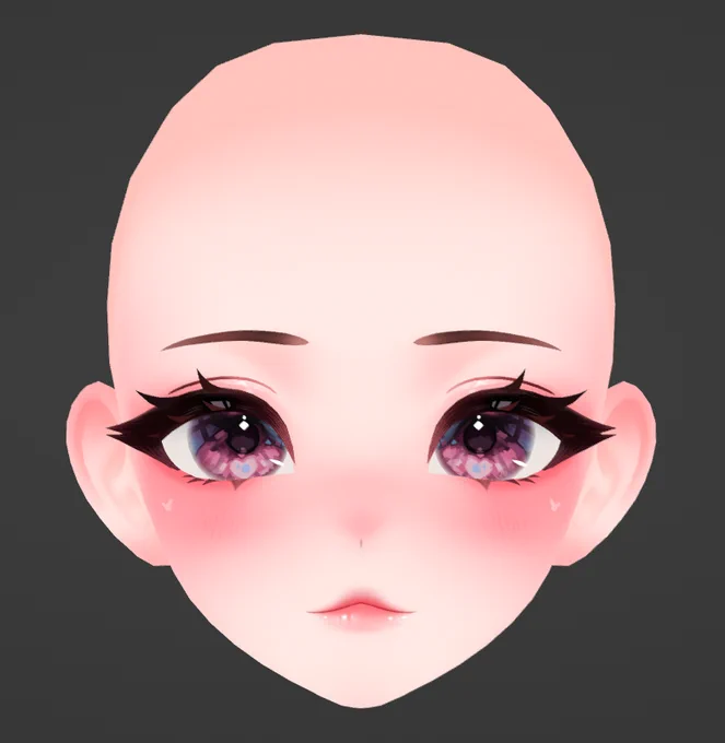 trying to make bunny-esque makeup/style textures !!!!!! (head is  's new starlight head edited :3)