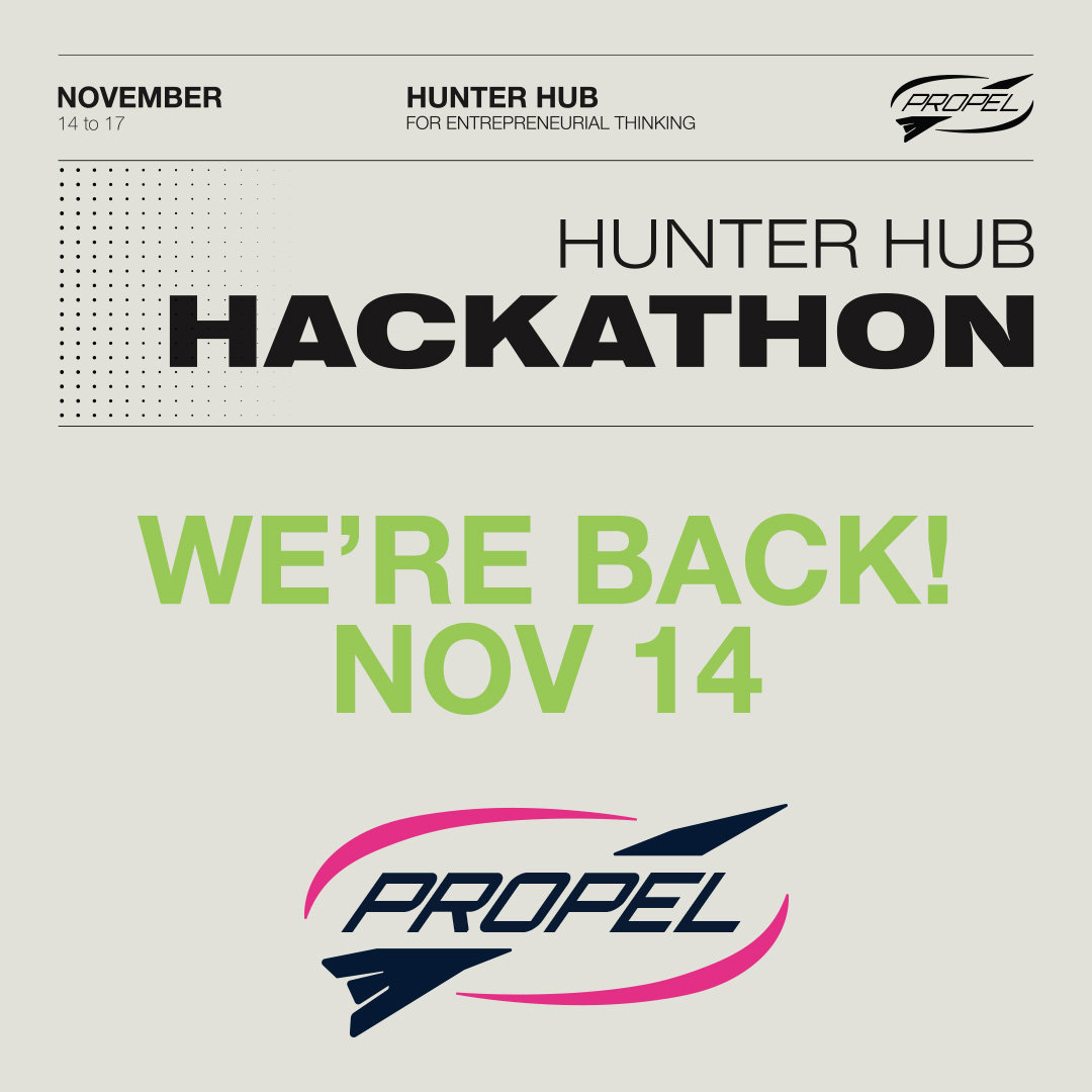 Exciting news! The Hunter Hub Hackathon is back with a new date. Join us on November 14-17 at the upcoming Propel Alberta 2023 conference. Save the date and register now: bit.ly/3SoSaSo