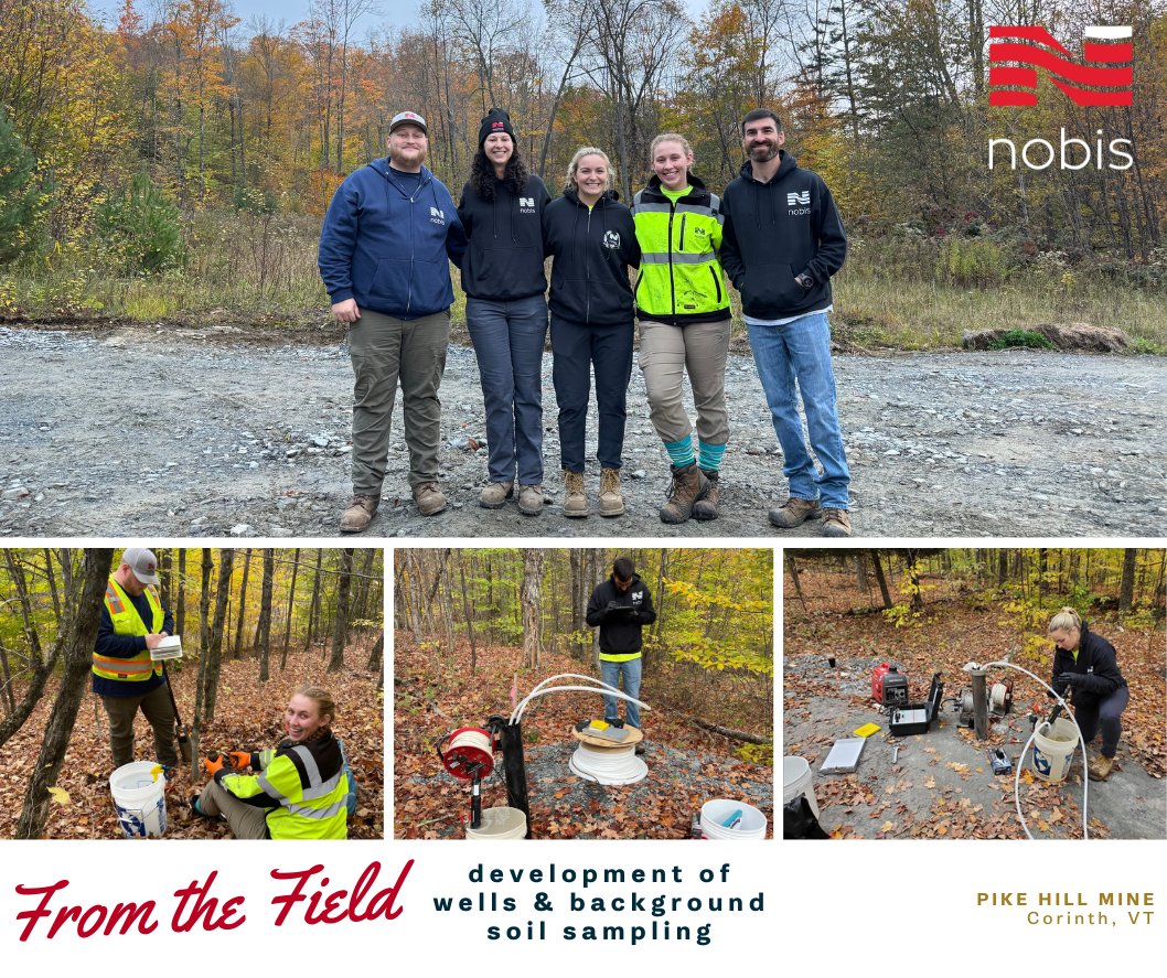 It's From the Field Friday! Nobis Group has been busy up at Pike Hill Mine in Corinth, Vermont, where we've been hard at work developing wells and conducting background soil sampling. Soaking up the fall foliage while it lasts!

#fromthefieldfriday