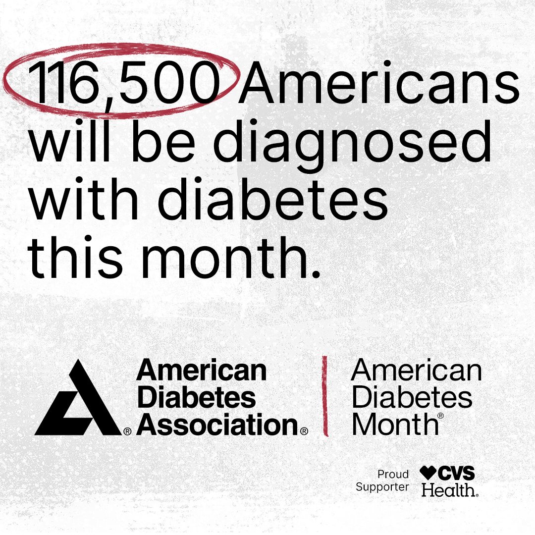 🔴 November is American Diabetes Month. It's not a celebration, it's a call to action. Support loved ones with diabetes and join @AmDiabetesAssn in:
✅ Educating
✅ Advocating for fair treatment & affordable care
✅ Advancing research
🔗bit.ly/47iCPXG  #WeFightDiabetes
