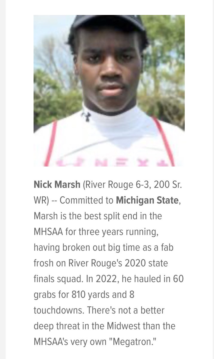 MamaTron210's tweet image. Hey y&apos;all Nick need yall votes 🗳️ 
#MrFootball 🏈
Send me a screenshot after you vote so I can shout you out! Thanks y&apos;all 🙌🏾
statechampsnetwork.com/2023-michigan-…