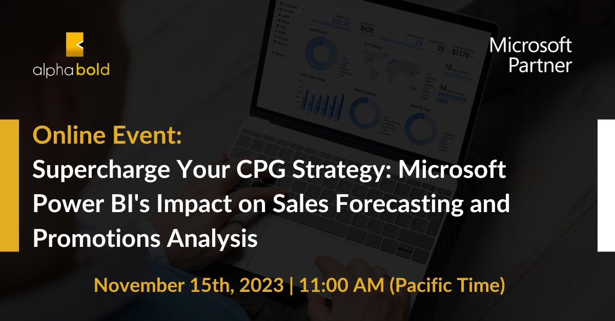 AlphaboldInc's tweet image. Join us on November 15th to discover how AlphaBOLD can help you develop a progressive approach to spearhead profitable growth by relying on Power BI backed analytics. Register today: hubs.ly/Q027GLMN0