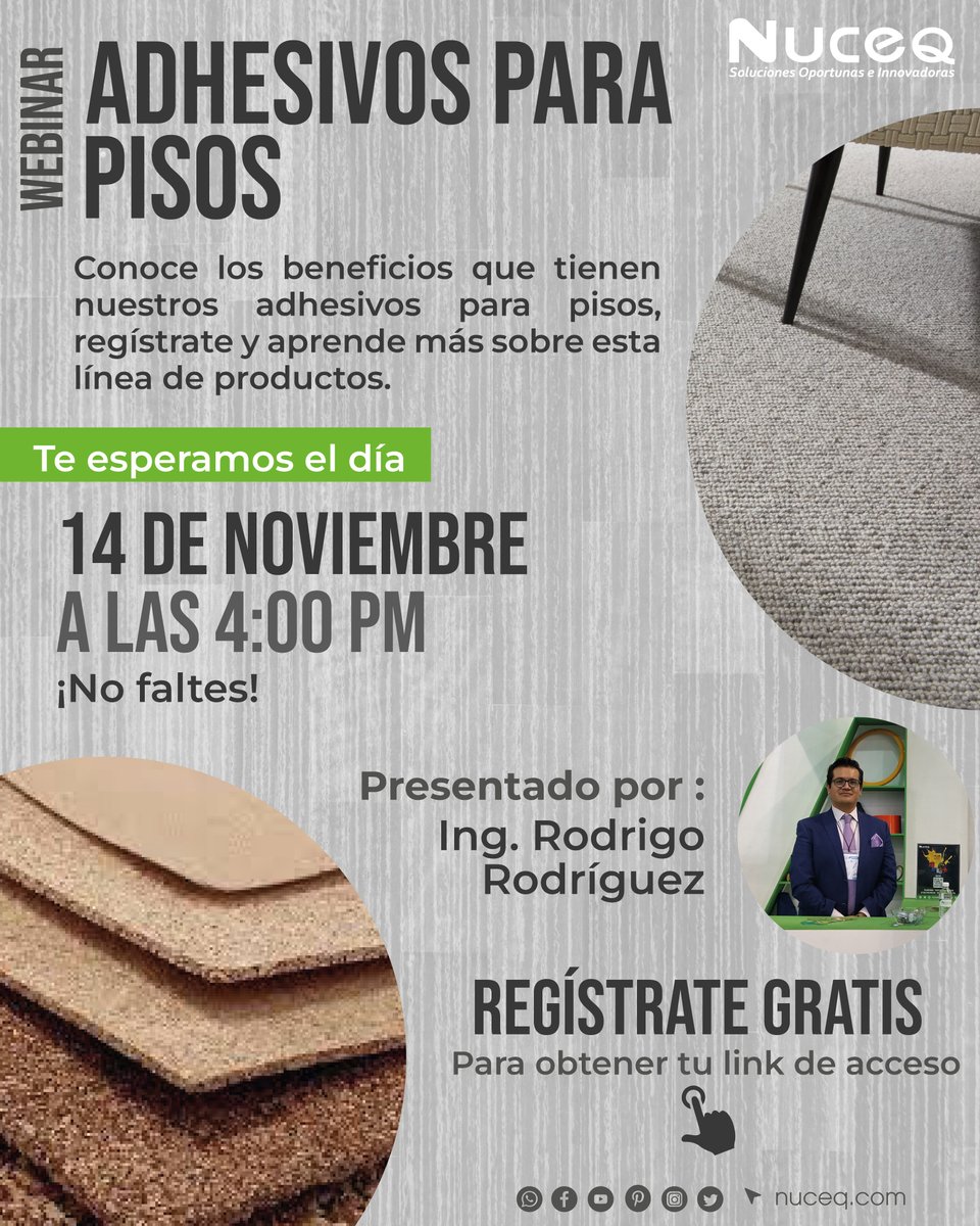 NuceqMx's tweet photo. No te lo puedes perder
Regístrate en:
https://t.co/gbeFvGfOce

#gratis #webinar #instalacion #adhesivos https://t.co/lw3LvarsqC