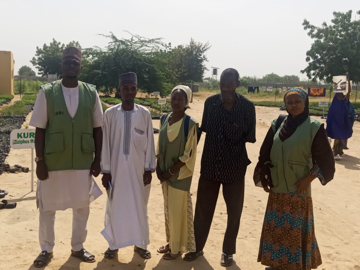 gerinitiative's tweet photo. Al-Muhajirun Humanitarian Development Association of Nigeria  received ten thousand seedlings of different species from GERI as part of a campaign to control the effects of climate change, under the leadership of His Excellency Prof. Engr. Babagana Umara Zulum MNI, FNSE, CON. https://t.co/g5IoMsWQk7