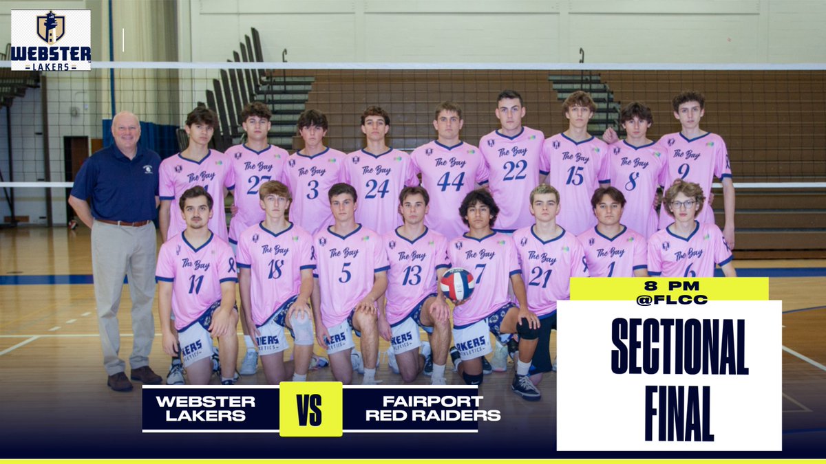 Good Luck !!!to <a href="/LakersWebster/">Webster Lakers Volleyball</a> Volleyball as they compete in the Section V Class A  Finals tomorrow 
📅11/4
⌚️8pm
📍FLCC
🎟️Section V Admission - Digital Ticketing 
gofan.co/event/1117636?…
👀Live stream 
vcloud.blueframetech.com/broadcast/ppv/…