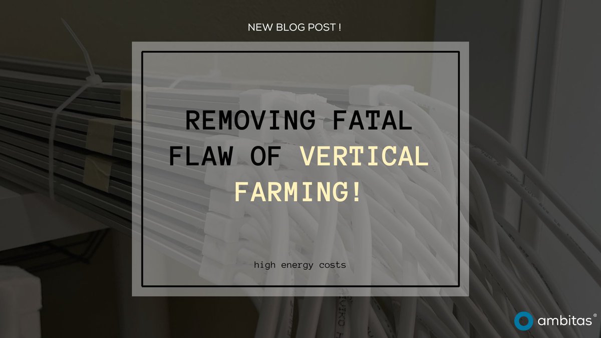 afraid of high energy costs in the field of vertical farming? dive into our newest blog post and find out, how to solve this challenge!

find out here: lnkd.in/ggtkBP-n

#iot #internetofthings #iotengineering #verticalfarming #highenergycosts  #ambitas #blogpost