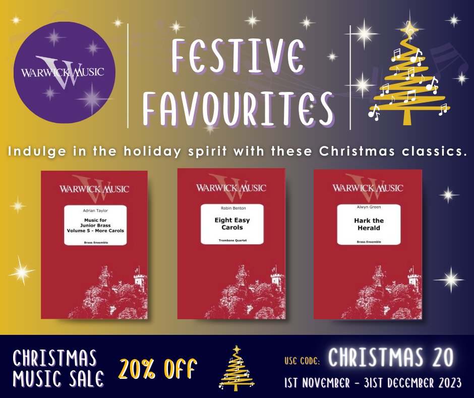 Christmas concerts coming up? 🤔

Dive into the holiday spirit early! Grab your sheet music now and delight your audiences this December 🎄

20% off ALL digital Christmas publications using code: CHRISTMAS20 🎶

bit.ly/47aMXlm