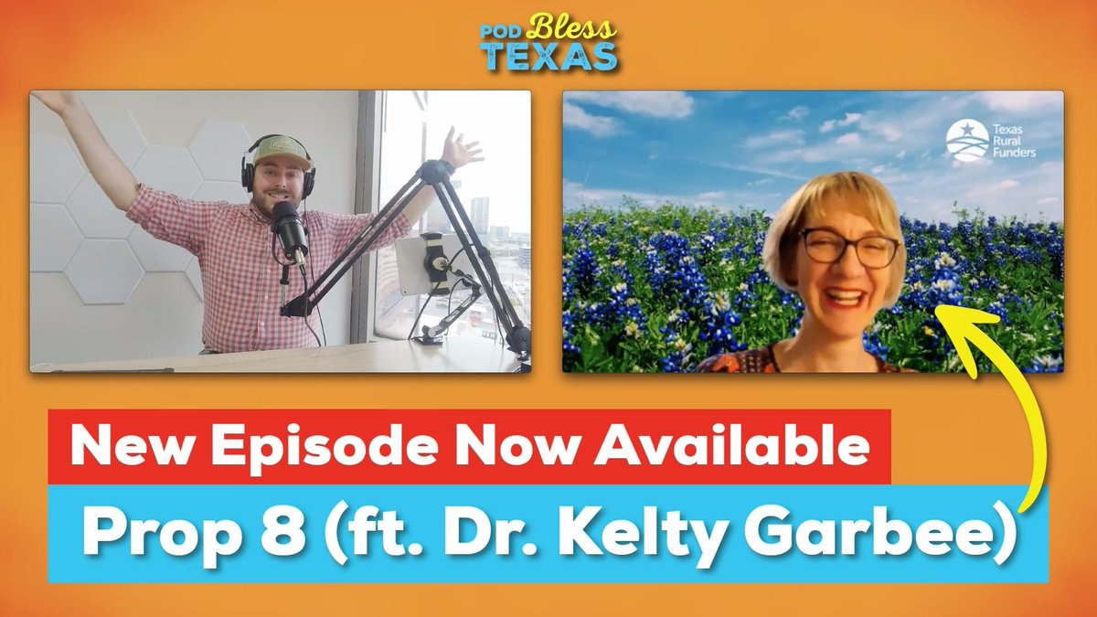 Today is your last day to early vorte in the Constitutional Election, and our episode on Prop 8 w/ Dr. Kelty Garbee of Texas Rural Funders is in your podcast library now! Listen up on the importance of expanding broadband internet, and then head to the polls&amp; cast your ballot. 🤠