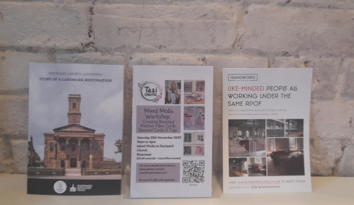 Lovely to meet Jill this afternoon for coffee &amp; cake at the beautifully restored <a href="/TheIslandWorks/">IslandWorks</a> 

The posters are now up for my #mixedmedia Creative Workshop on 25th November. It's such a gorgeous space for a day of #creativity &amp; fun

I'd appreciate any shares 

Thank you 💙🦚