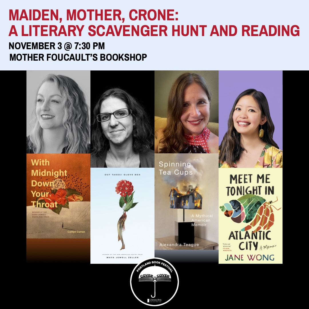 Tonight in Portland-- <a href="/motherfoucaults/">Mother Foucault's</a> !-- scavenger hunt &amp; reading w/Alexandra Teague, Jane Wong, Caitlin Curran, &amp; yours truly. Join us for some witchy, silly fun! Also, PRIZES! You can win one of our books from @Tin_House, <a href="/WSBooks/">Willow Springs Books</a> , <a href="/osupress/">OSU Press</a>, @newamerpress 🌿😍⚡️🌷