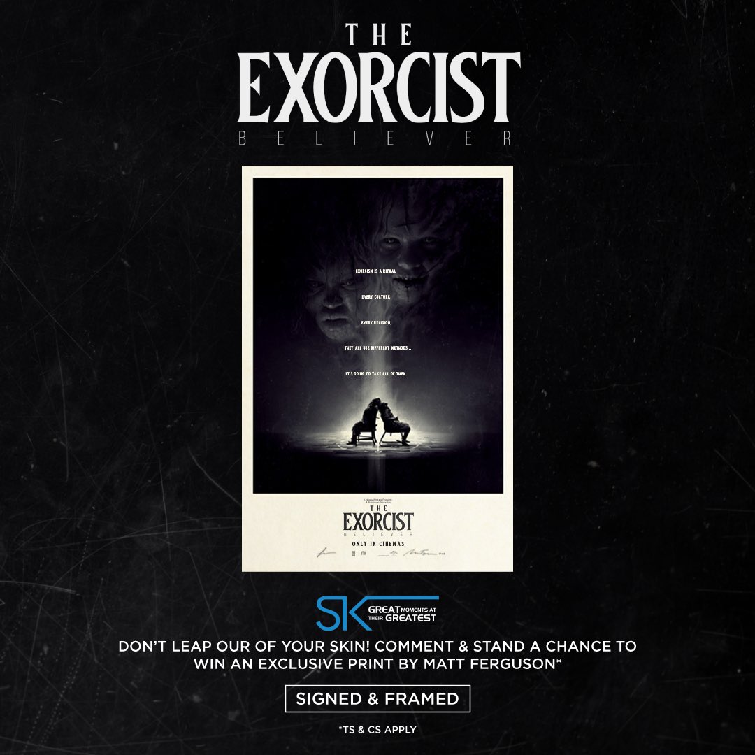 🧟COMPETITION🧟‍♀️ Comment and stand a chance to WIN an exclusive The Exorcist: Believer poster framed & signed by Matt Ferguson. To enter: 🧟‍♂️You’ve just discovered you might be possessed…tag the first person you would call to help. Ts & Cs apply #SterKinekor #DoMoviesRight