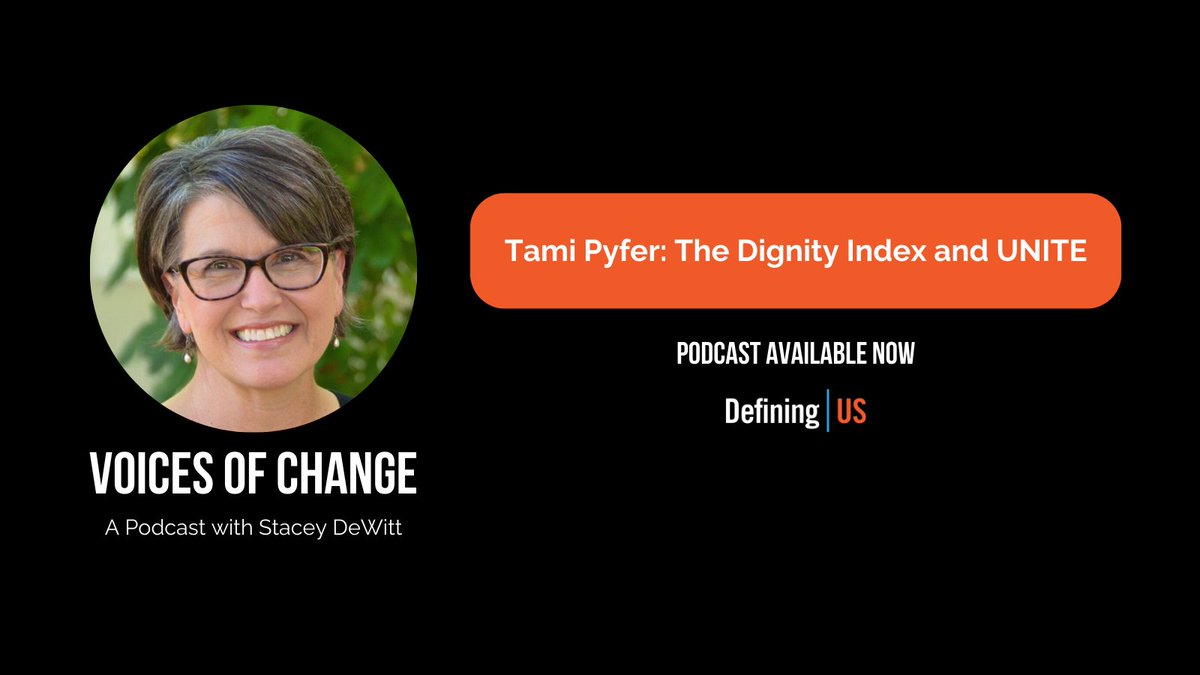 The new episode of the Voices of Change podcast with host Stacey DeWitt is out now!

Stacey, with UNITE’s Chief of Staff &amp; VP of External Relations <a href="/tpyfer/">Tami Pyfer</a>, discusses <a href="/TheCallToUnite/">UNITE</a>. 

Learn more about their mission &amp; resources in the episode at definingus.org/stacey-dewitt-…