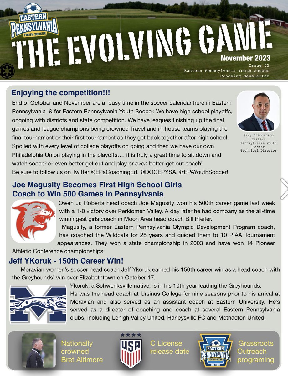 📖 Evolving Game 📖 

A lot to read in this issue, our C-lincense release date, soccer playoffs, and more! ⬇️

ow.ly/ohio50Q3VW1