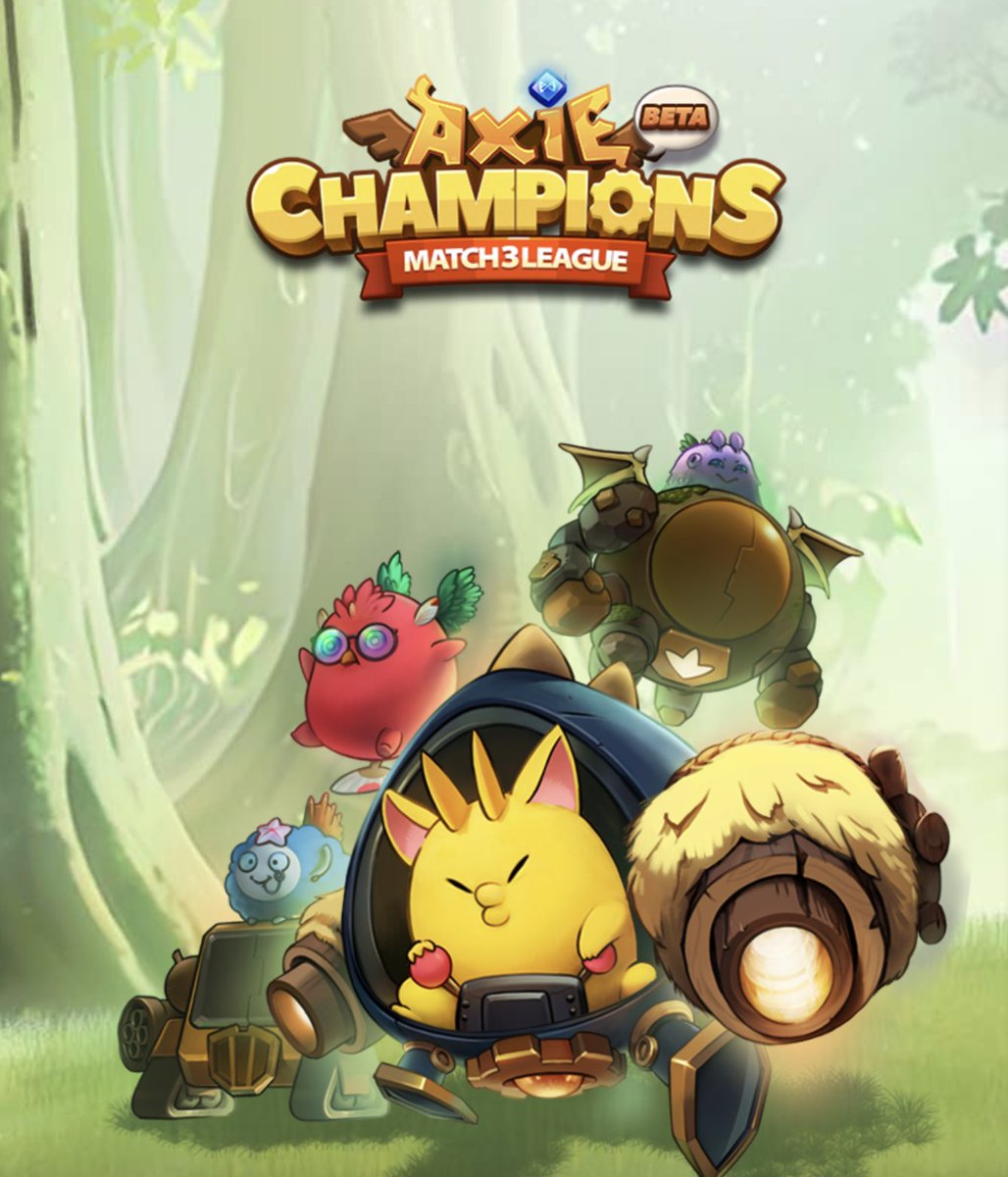 AxieInfinity's tweet photo. Axie Champions Closed Beta registration is officially live! ⚔️

Axie Champions is an exciting match-3 RPG game where you can grow your Champions to compete with other players!
This game is developed by Bali Games, the makers behind the Korean mobile puzzle game and smash-hit Anipang, which achieved $1.8 billion gross revenue and over 130 million downloads.

The CBT will officially kick off on November 22, but the registration is open only until all slots have been filled. So what are you waiting for? ⚔️

 You can sign up here now to secure your slot 👇

https://t.co/F6ZXvJvrpO