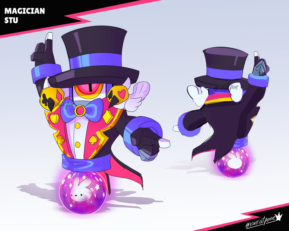 kakatpoke's tweet photo. One skin per brawler challenge!
#22 🕊️Magician Stu🎩

#BrawlStars #BrawlStarsArt https://t.co/6BbdamNYAZ