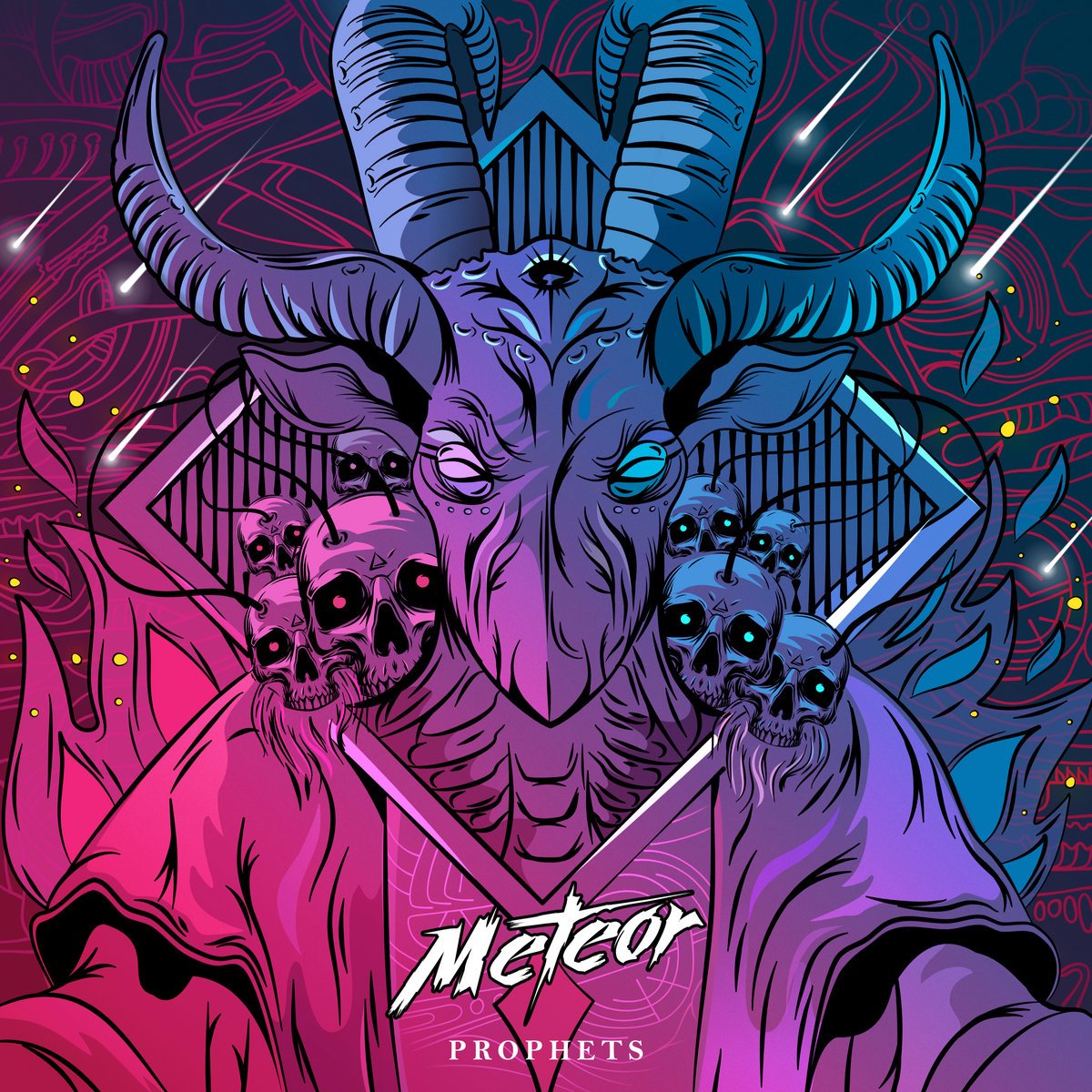 The devils emerge from the dark to do battle across space and time with PROPHETS, the epic new album from @whoismeteor! open.spotify.com/album/1bWM6K7y… Bandcamp: meteormusic.bandcamp.com/album/prophets #synthwave #synthwaveultra #BandcampFriday