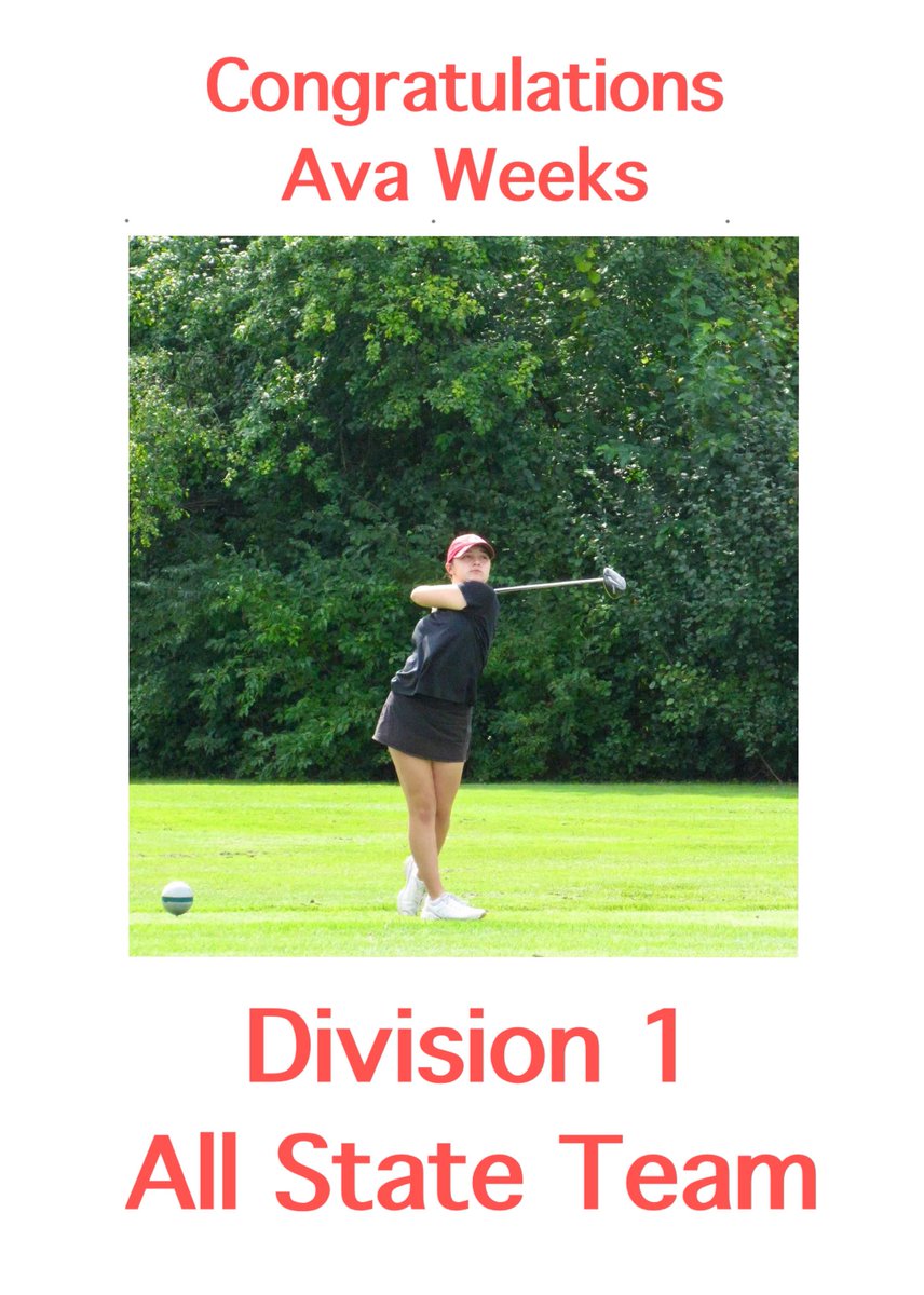 TroyAthensGolf's tweet photo. Congratulations to Senior Ava Weeks for being named to the Div 1 All State Team for the 3rd year in a row!
⛳️🏌️‍♀️
#gohawks
@TSD_Athletics @AHS_Athletics23 @troy_athens https://t.co/fLaS4zia10