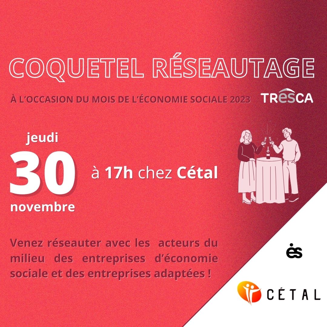 CQEA_CA's tweet photo. C'est le mois de l'économie sociale en novembre et notre partenaire @TRESCA le souligne en grand! Joignez-vous à nous lors de ce Mini-Sommet à la fin du mois!

https://t.co/nkly9cMCW1 https://t.co/lYOHOF7IOh