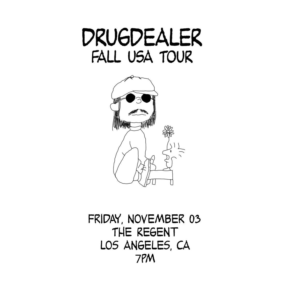 Tonight!  

@drugdealer w/ special guest <a href="/healinpotpourri/">Healing Potpourri</a> ✨   

Doors - 7:00 PM 
Healing Potpourri - 8:20 PM 
Drugdealer - 9:20 PM  

🎫 ticketmaster.com/event/09005ECC…