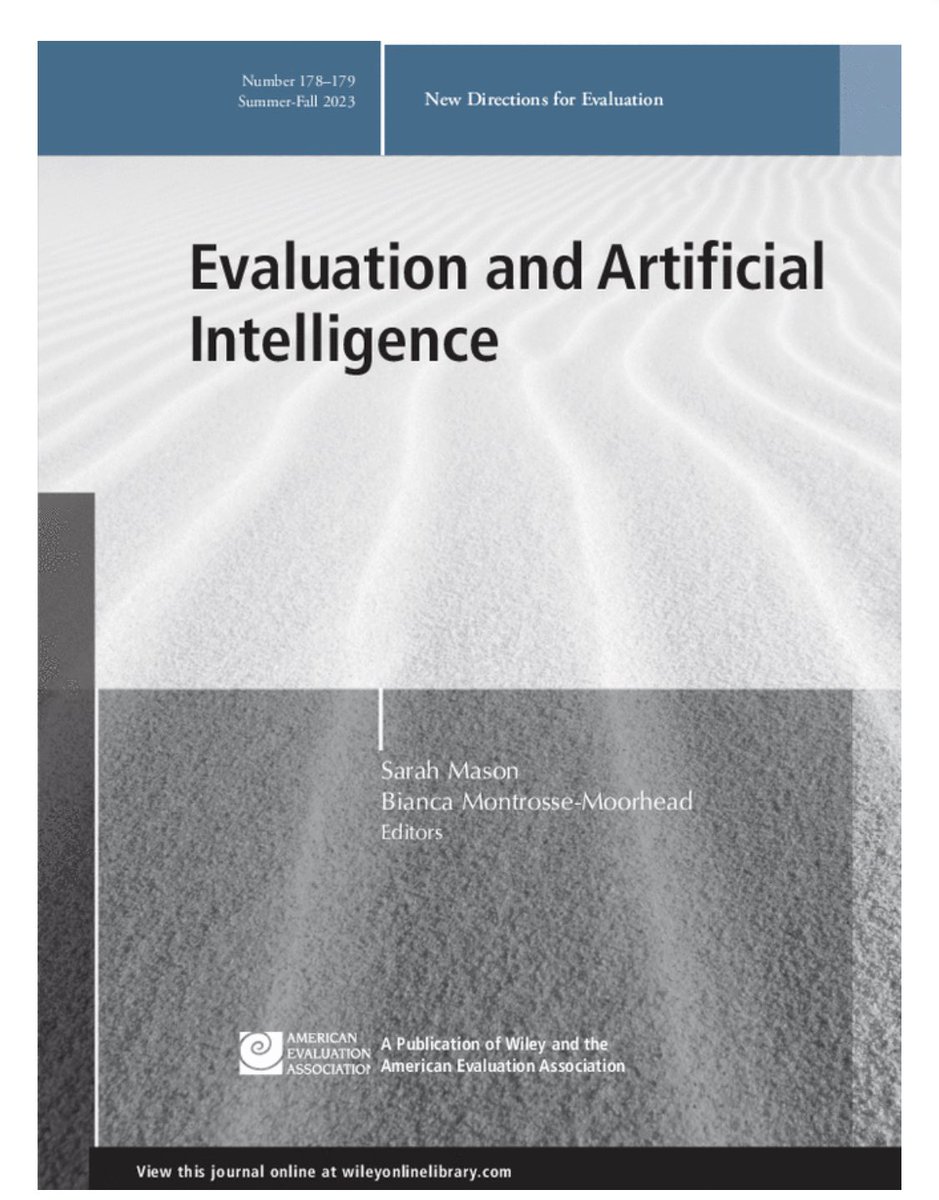 b_mmoorhead's tweet photo. Special issue on #eval &amp; #AI! 🤩 https://t.co/0RxGtOPHWE
FYI—If you are an @aeaweb member, you can read this entire issue for #free as part of your membership! https://t.co/VabCDZL4Aw