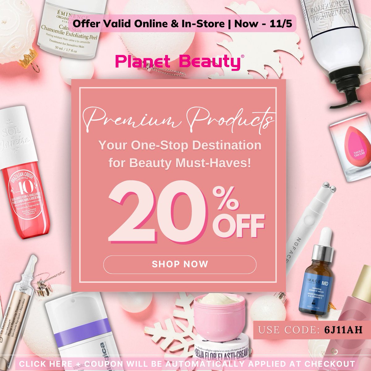🎁 Save Big: 20% OFF to Jumpstart Your Holiday Shopping! Go to planetbeauty.com and use code 6J11AH for 20% off at check out. #sale #planetbeauty #products #holidays #gifts