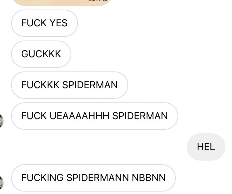 hyukayeri's tweet photo. i think she likes spiderman https://t.co/184DUTzvKP