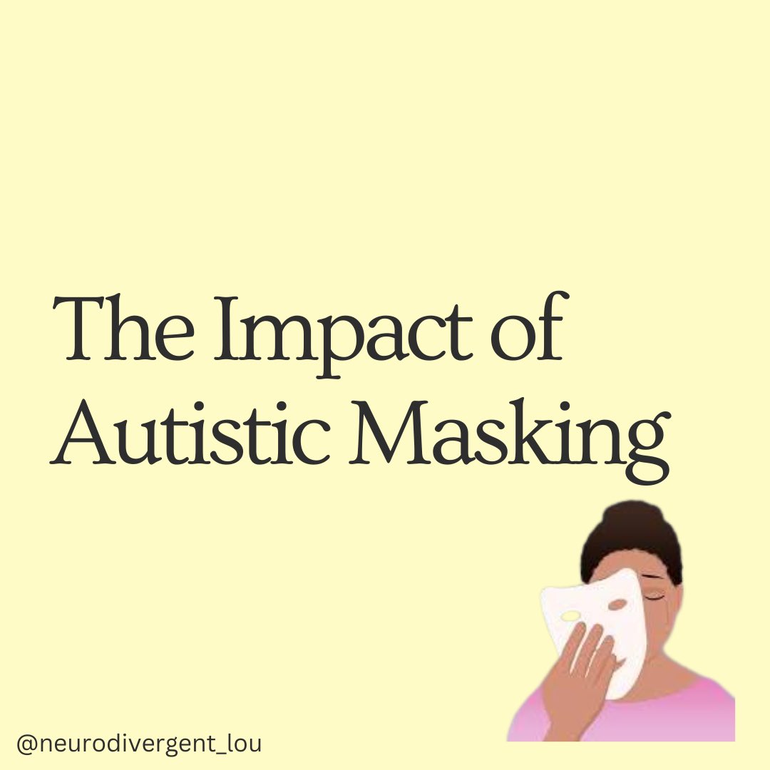 neuro_lou's tweet image. The Impact of Autistic Masking 

#Autistic #ActuallyAutistic #Autism
#Neurodivergent
#AutismAcceptance
#MentalHealth 
#Disability