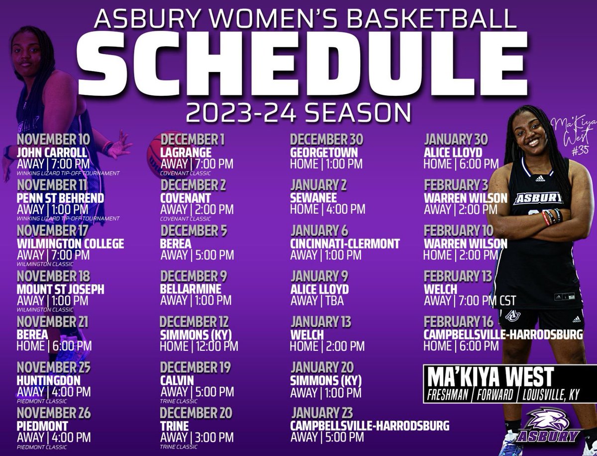 Ma'Kiya West (@makiyawest3) on Twitter photo So excited to play my first year in college. Can’t wait <a href="/LarmeshiaW/">Larmeshia West</a> <a href="/CoachWest502/">Coach Tim West</a> <a href="/AsburyWHoops/">Asbury W Basketball</a> So excited to play my first year in college. Can’t wait <a href="/LarmeshiaW/">Larmeshia West</a> <a href="/CoachWest502/">Coach Tim West</a> <a href="/AsburyWHoops/">Asbury W Basketball</a>