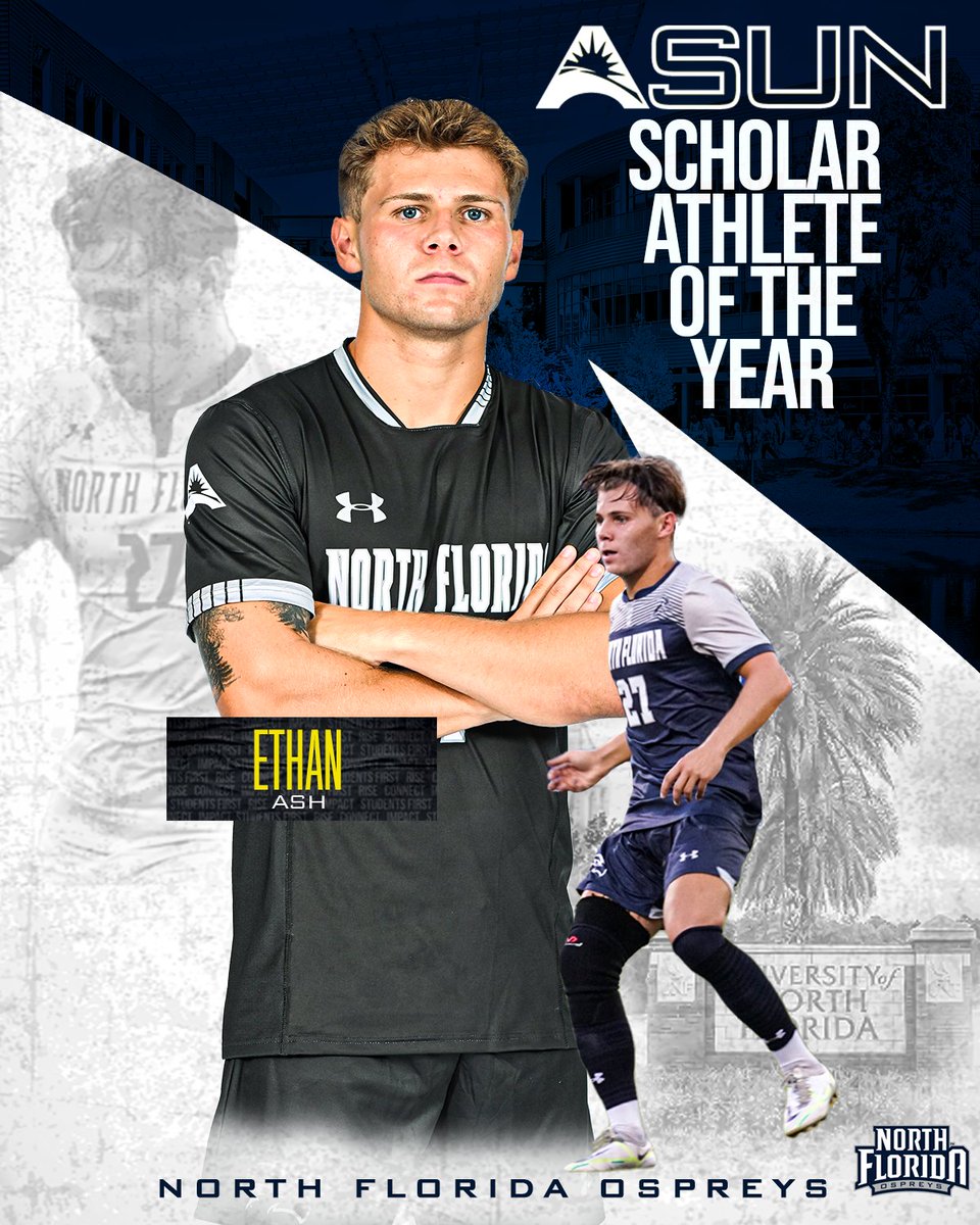 ASUNSports's tweet photo. Give it up for your 2023 #ASUNMSOC 𝐒𝐜𝐡𝐨𝐥𝐚𝐫-𝐀𝐭𝐡𝐥𝐞𝐭𝐞 𝐨𝐟 𝐭𝐡𝐞 𝐘𝐞𝐚𝐫!👏💯📚

🔵Ethan Ash, @OspreyMSOC 

📰 | https://t.co/BNeO7A0lEV

#ASUNBuilt | #SWOOP https://t.co/H61mnLBVZH