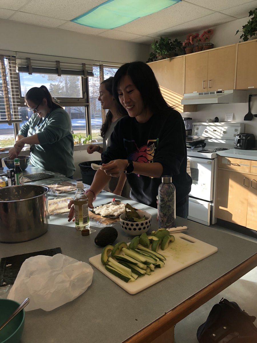 Our wonderful staff and students making sushi today as a farewell celebration for one of our amazing Learning Assistants. #RVSLearning