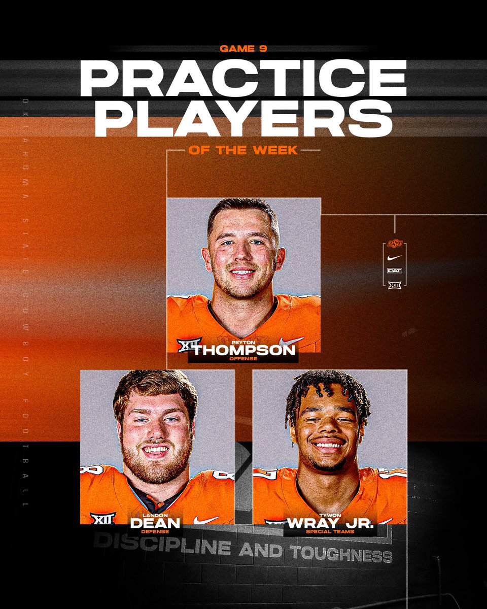Practice players of the week 🤠

#GoPokes | #DAT