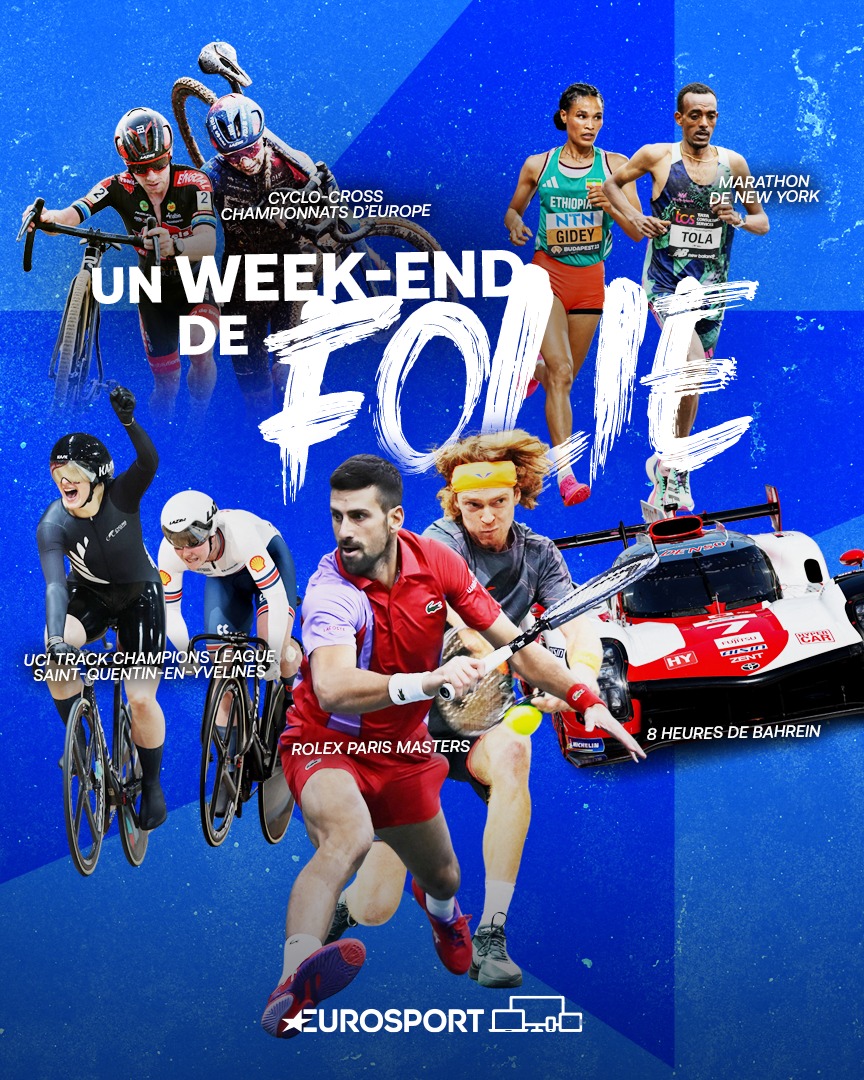 Week end de folie sur @Eurosport_FR avec la.fin du @RolexPMasters de Bercy et @UCI_cycling Track Champions League et les championnats d'Europe de Cyclo cross @UCI_CX