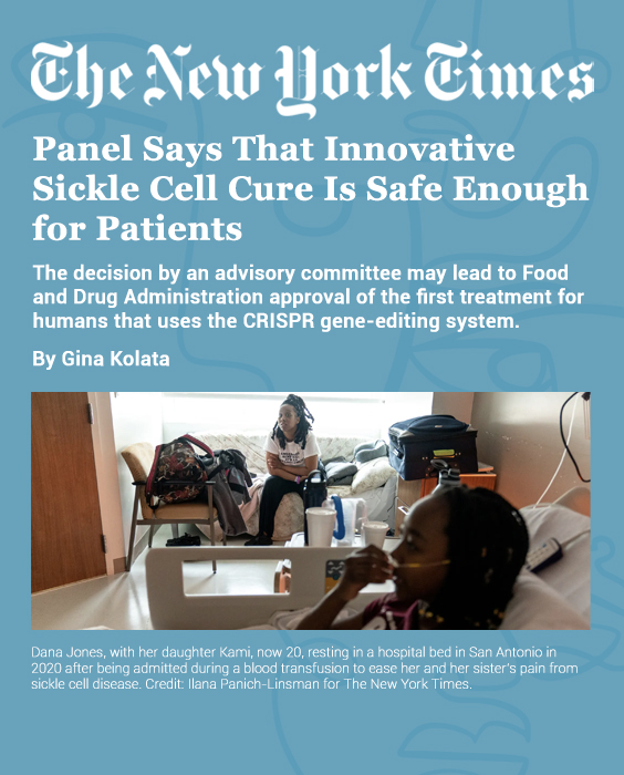DorisDukeFdn's tweet photo. Groundbreaking #SCD cure moves closer to FDA approval! Two of the scientists behind this work, Drs. Bauer (@danielevanbauer) &amp; Orkin received DDF grants to identify core genetic sequences that upon #CRISPR intervention created healthy red blood cells: https://t.co/gTlzHSKKM3 https://t.co/QqdZIftXL3